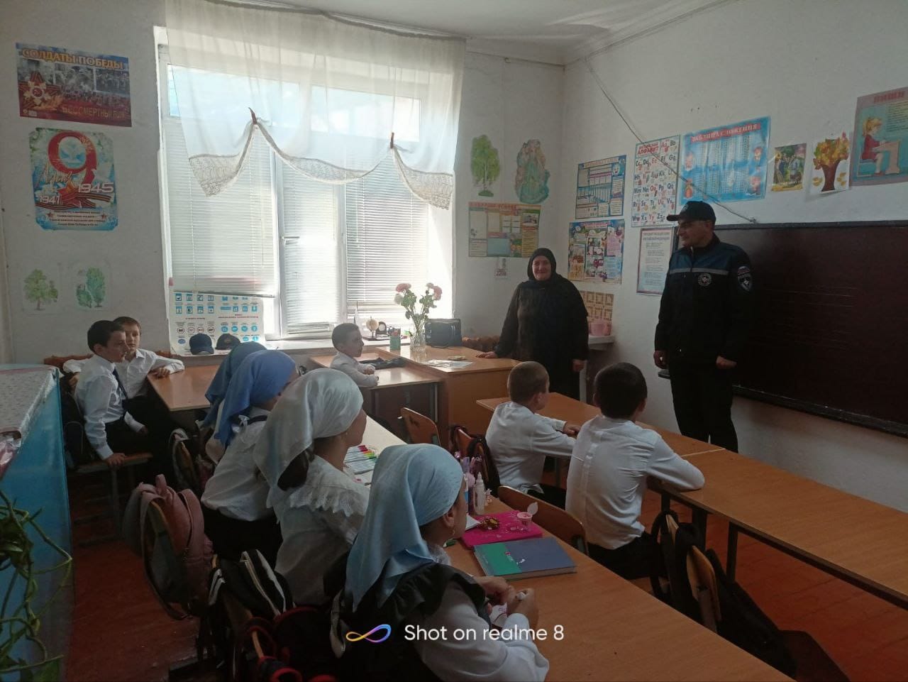 Работники ПЧ-45 с. Мехельта провели урок безопасности 1 сентября